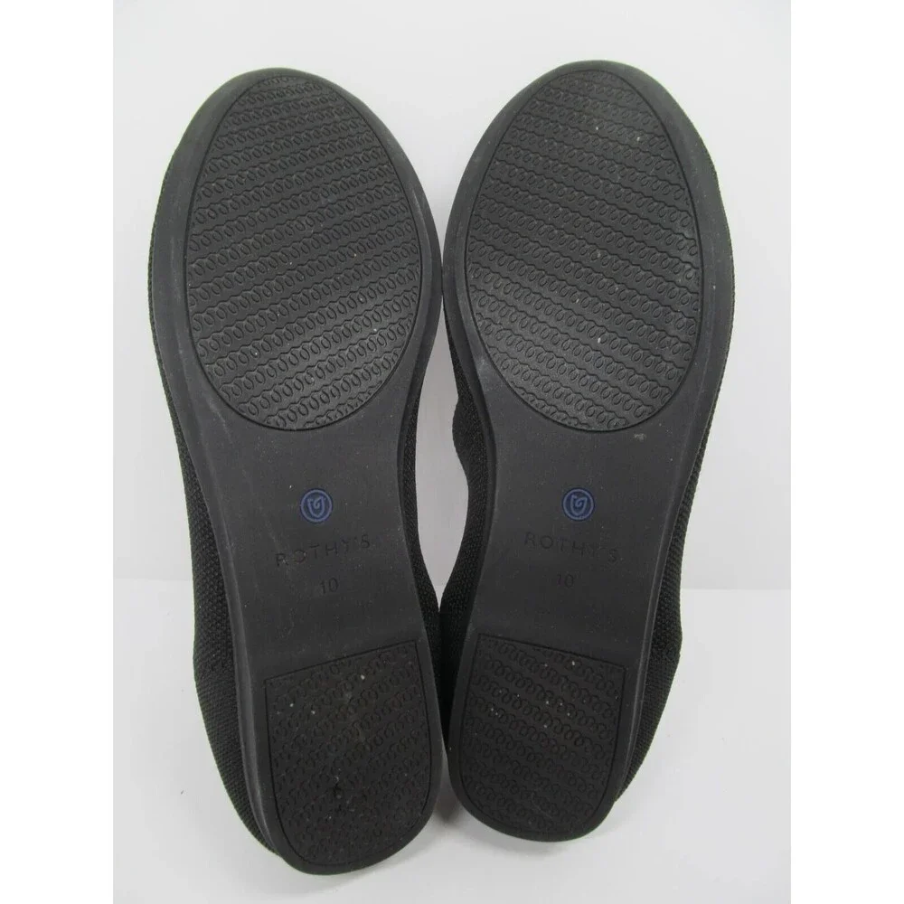 Rothy's Womens Black Flat Round Toe Knit Ballet Slip On Loafers Size US 10 - Picture 3 of 16
